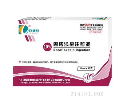 10ml 1g恩诺沙星注射液